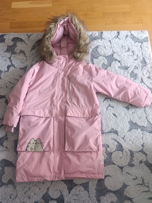 Kurtka dłuższa, parka zimowa  Reserved 122 cm, Pusheen