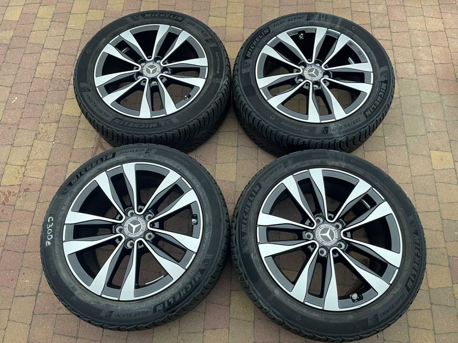 4193. Alufelgi 17" koła zimowe Mercedes W206 oryginalne 5x112 dwie szerokości 225/50/17 245/45/17 Michelin
