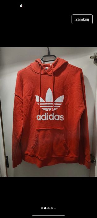 Czerwona bluza z kapturem Adidas xs