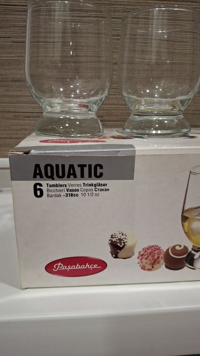 Стаканы 6 шт из плотного стекла