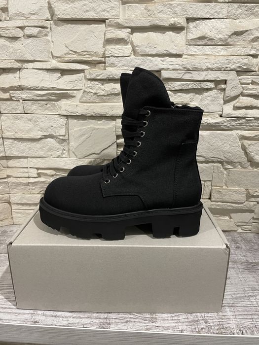 Rick Owens Megatooth Army Canvas Boots ramones geobasket osamason