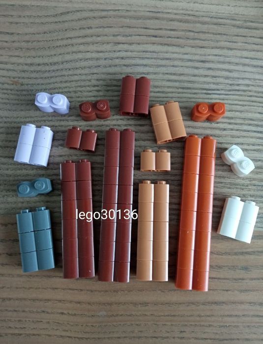 LEGO 30136 palisada, murek 1x2 (2szt)