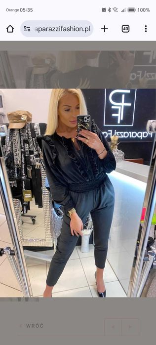 Kombinezon welurowy paparazzi