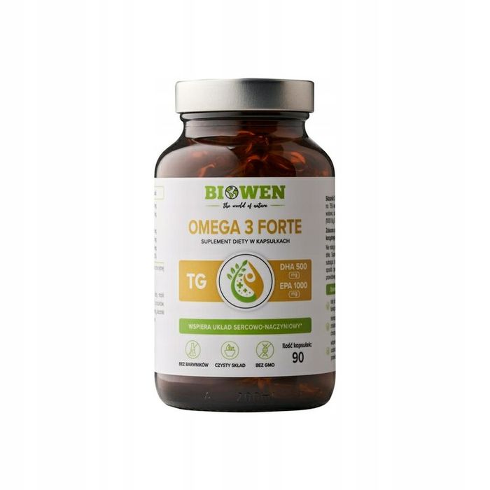 biowen omega 3 forte 1000 mg epa, 500 mg dha kwasy 90 kapsułek suplement