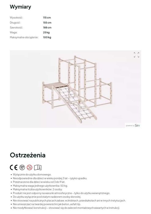 Domowy plac zabaw Montessori wspinaczka