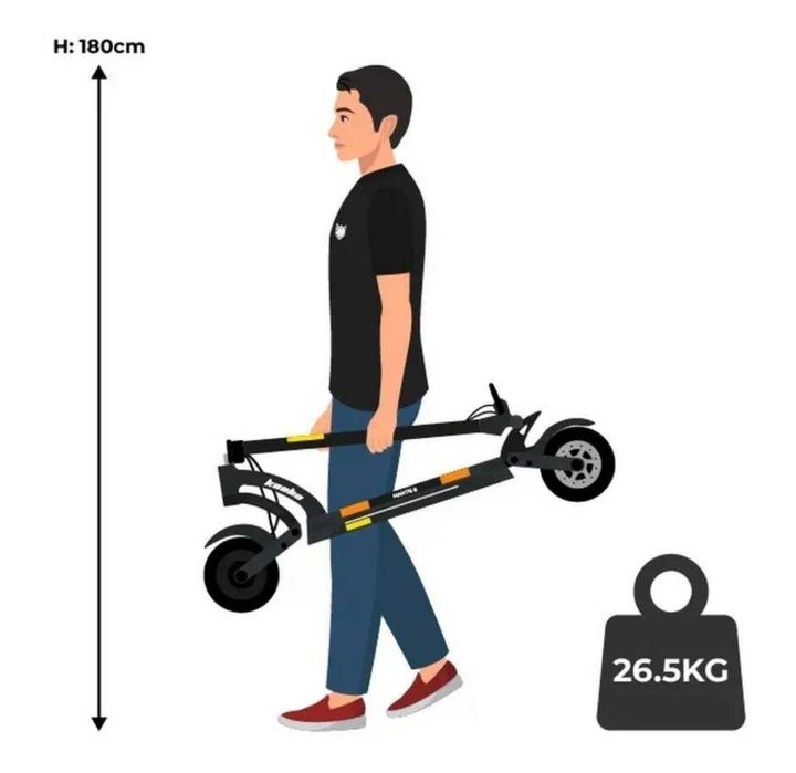 Hulajnoga elektryczna Kaabo Mantis 8 Plus  60km/h 1600W 18Ah mocna VIP