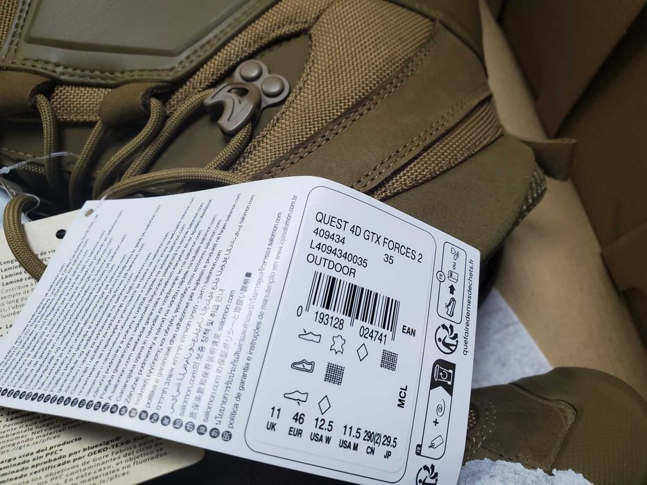 Берці тактичні Salomon Quest 4D GTX Forces 2  койот
