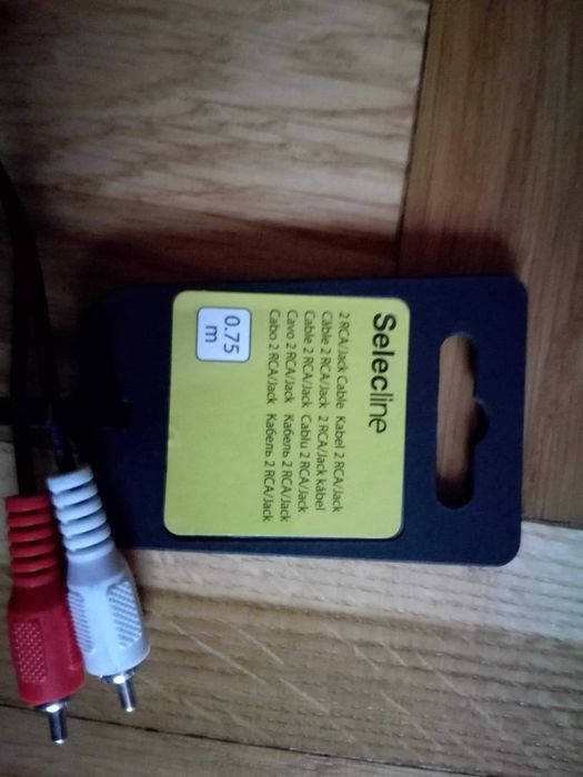 Kabel czarny 2RCA Jack