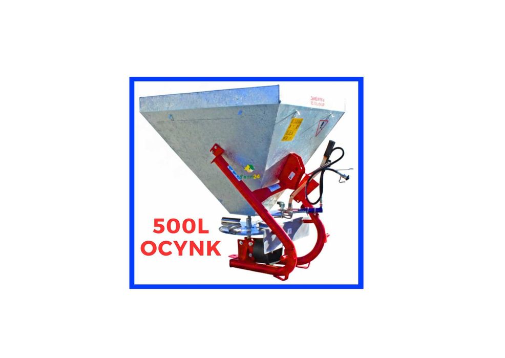 Rozsiewacz nawozów 500L 350L Lejek do nawozu Siewka Siewnik OCYNK