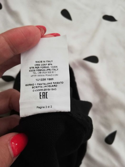 spodnie PINKO 40 l dzianinowe spodnie PINKO dresowe L 40 czarne