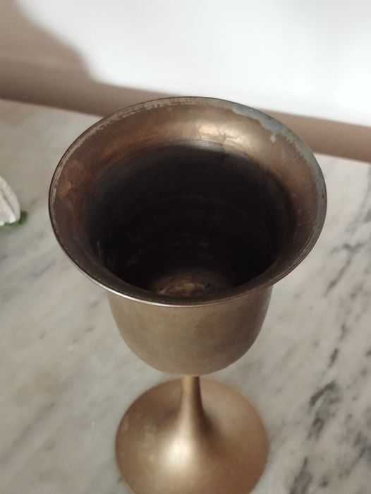 Cálice Antigo Metal Dourado