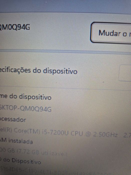 lenovo 510-15iKB processador i5-7200, bom estado