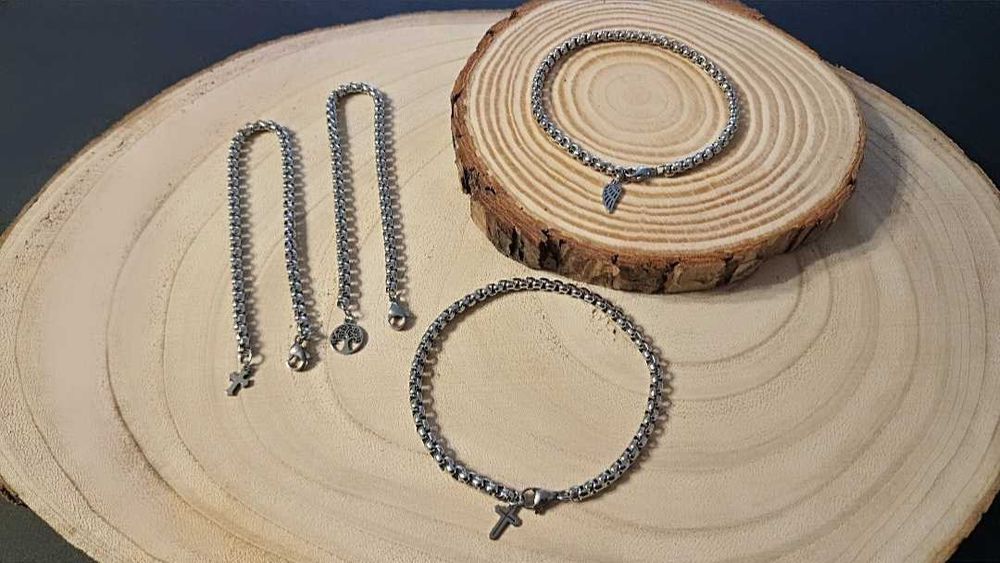 Pulseiras homem motard  aço inoxidável