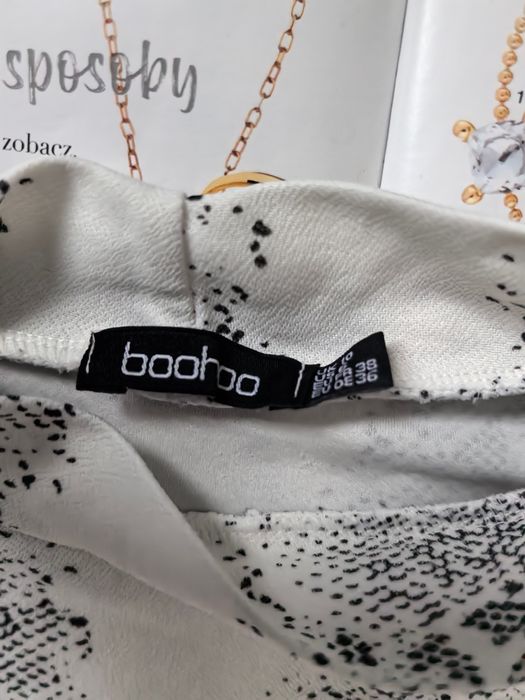 Body Damskie Biało - Czarne Boohoo r.36/38