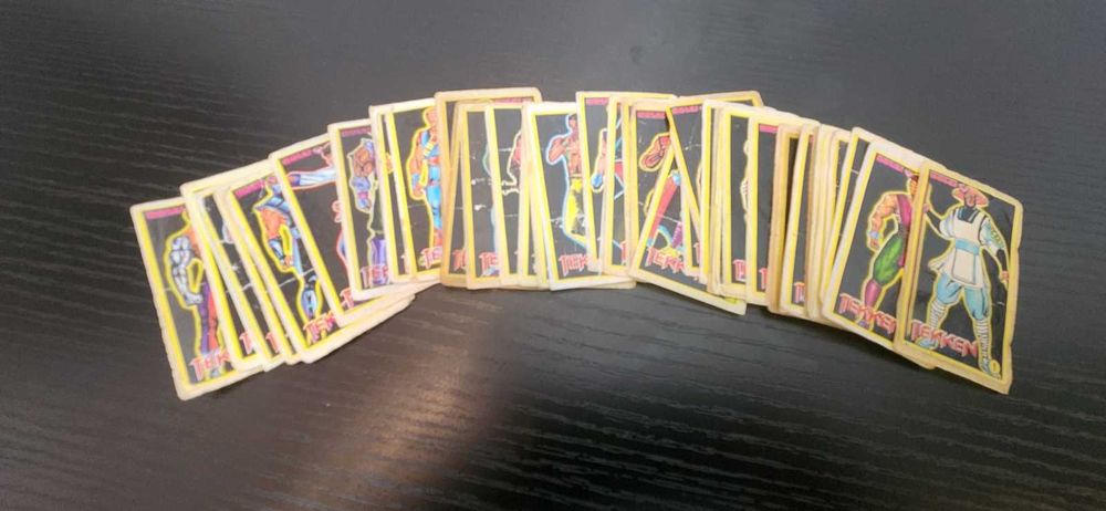 Наклейки з 90-иг. Tekken [Жовта рамка]. Оригинал. Повна коллекція