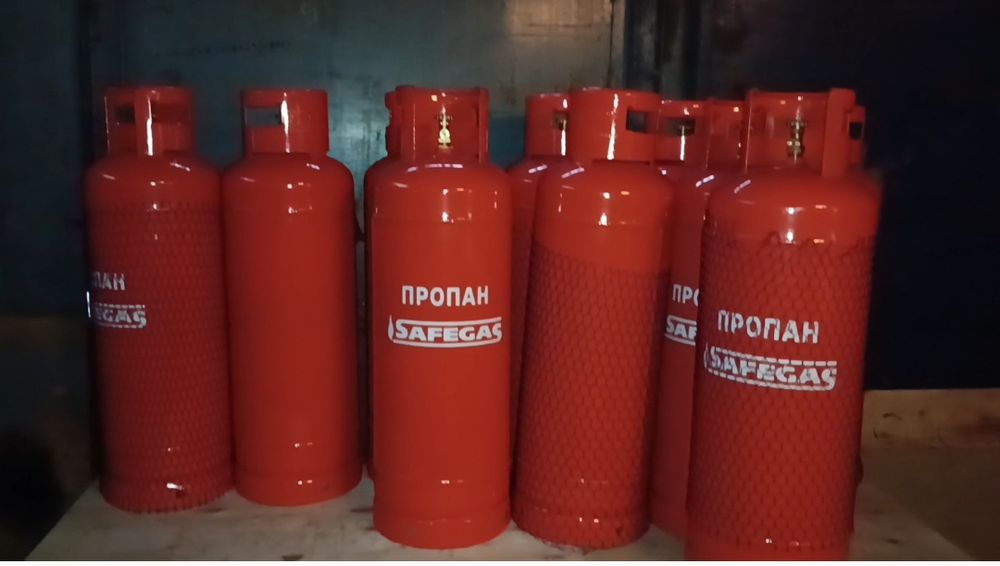 Газовий балон металевий 27л (НОВИЙ) з вентилем. Пропан-бутан