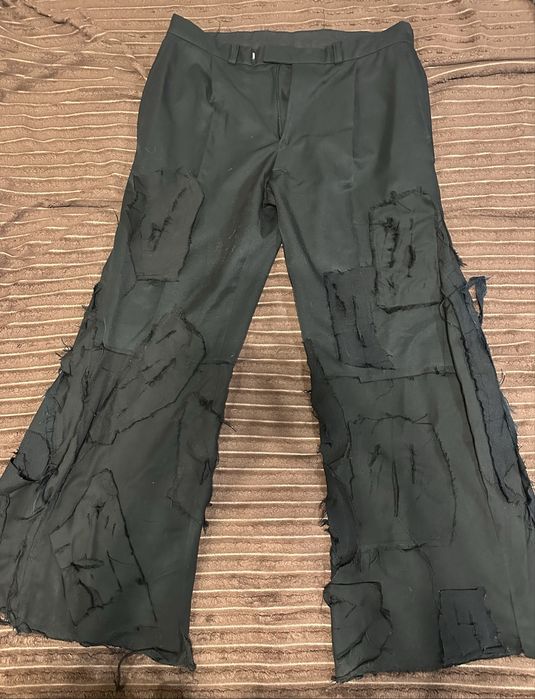 штаны клеш distressed opium indie black
