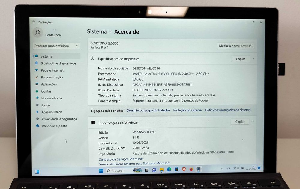 Portatil surface pro 4