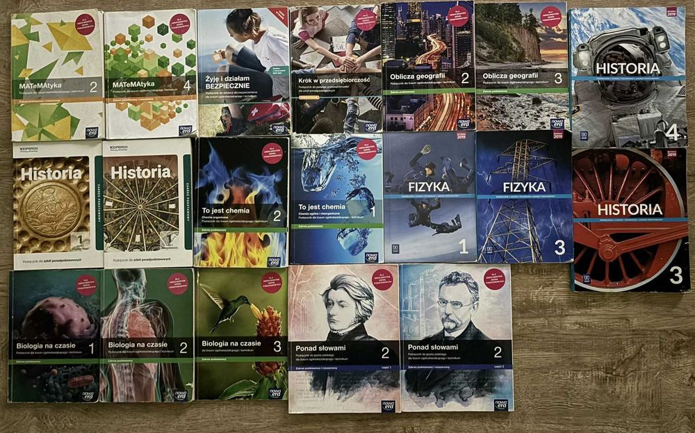 Książki do 1,2,3,4 klasy technikum/liceum
