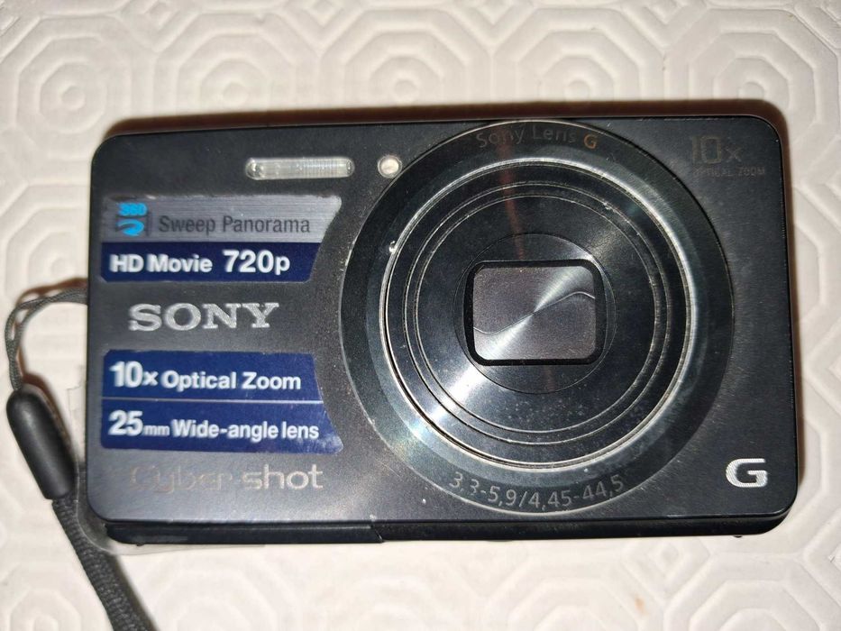 Máquina fotográfica Sony Cibershot com carregador de bateria