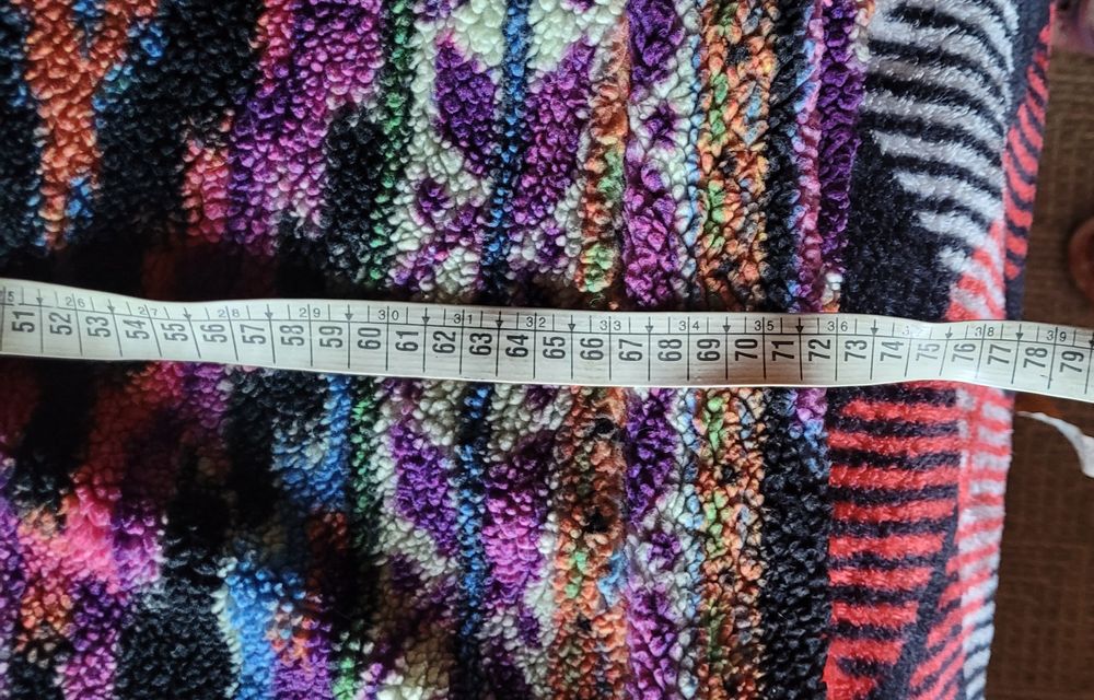 Флисовая женская  кофта оверсайз с этно- принтом, р. 16 ( 50 р.), XL/44, мягкая текстура, Бренд New Girl Order