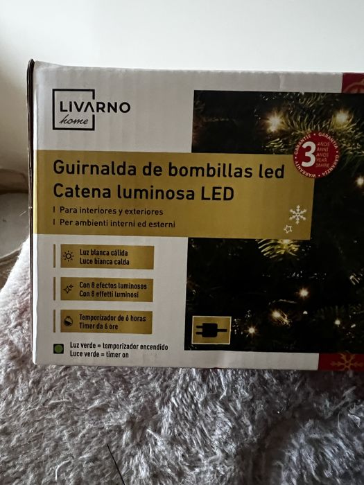 Corrente de Luzes LED Livarno 100 LEDs – Interior e Exterior