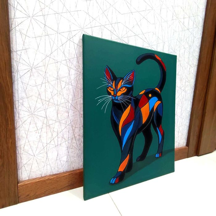 Kot obraz na płótnie