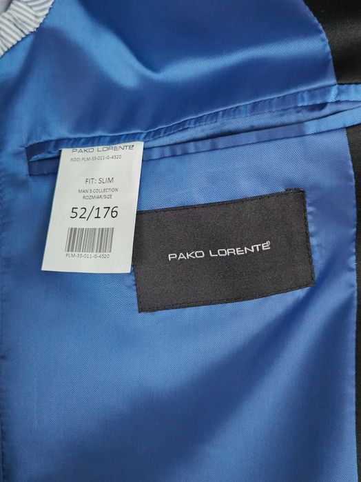 Kompletny strój Smoking PAKO LORENTE 176/92/52 + buty, spinki, mucha