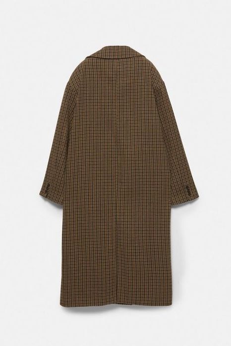 Довге пальто Pull&Bear в клітинку