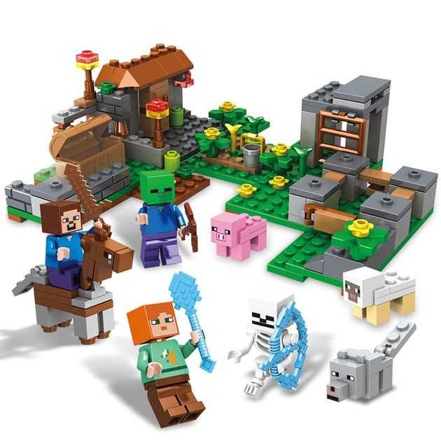 Конструткор Майнкрафт minecraft сумісний Лего Lego шахта село база