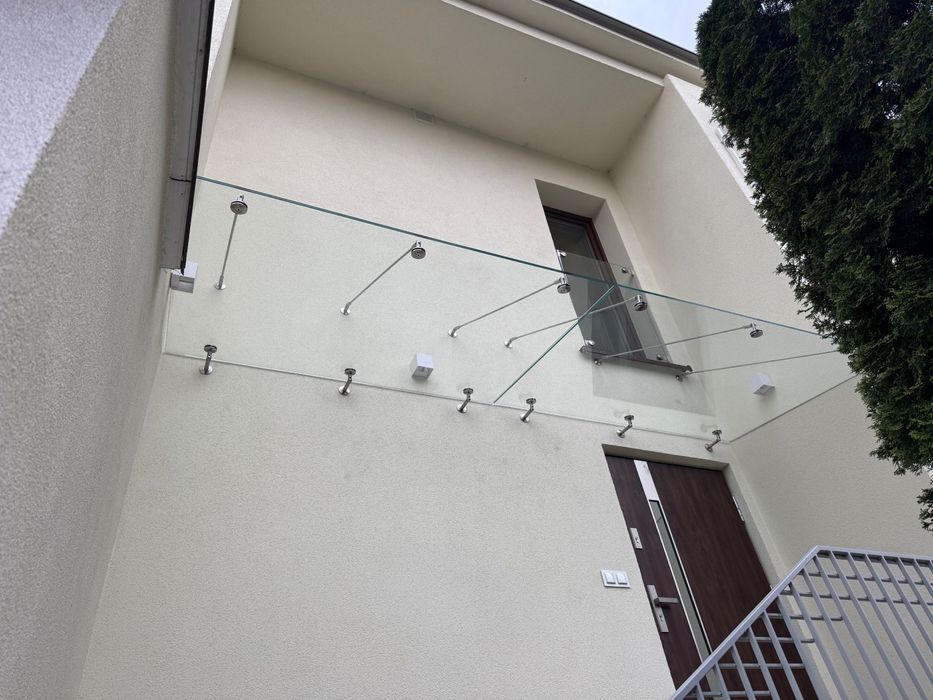 Balustrada szklana ,barierka na balkon, schody,balkon francuski,