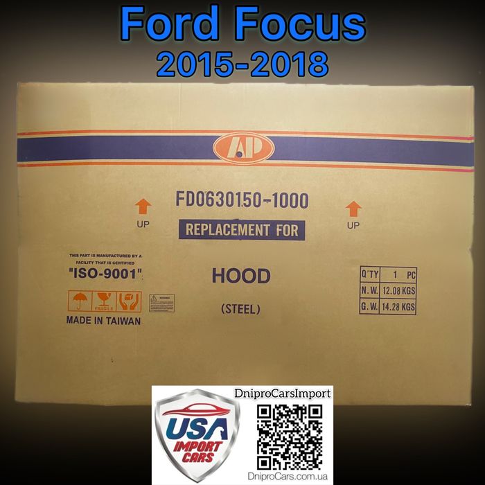 Капот Ford Focus с 2015-2018, є з 2018, та інші запчастини НЕ КИТАЙ