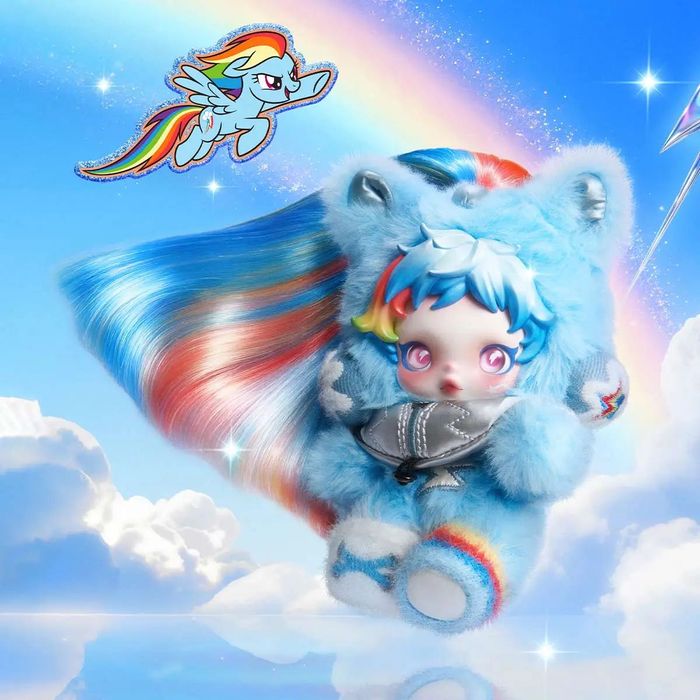 SKULLPANDA × My Little Pony Series Plush Doll Pendant Скуллпанда