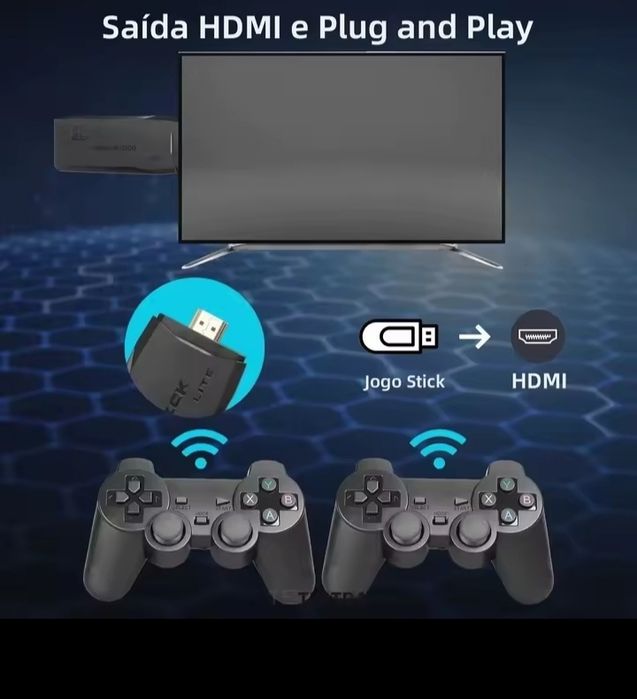 Consola de Jogos Retro Game Stick 4K Lite. Novas com garantia de fábri