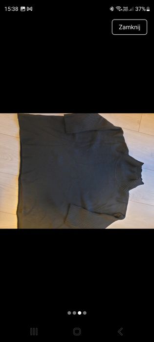 Sweter golf czarny krótki rękaw rozm. Uni
