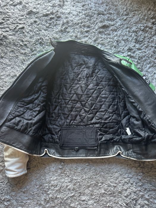 Casaco Motard Kawasaki todo em Couro Tamanho L