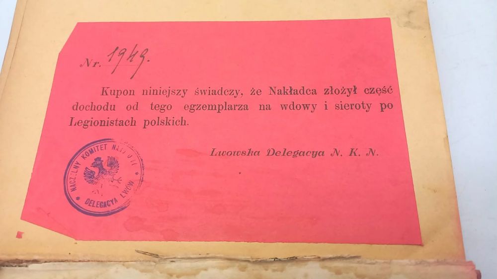Polska Pieśń Wojenna 1916 – stara książka, Lwów, Legiony Polskie