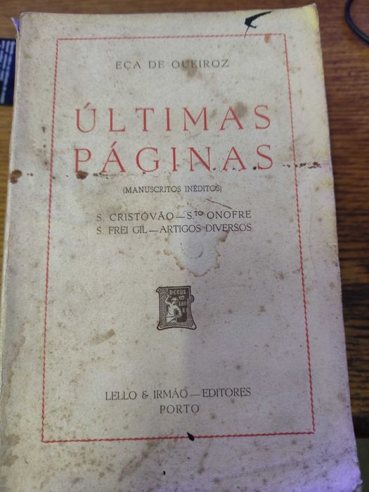 livro de Eça de Queirós Lello & Irmao