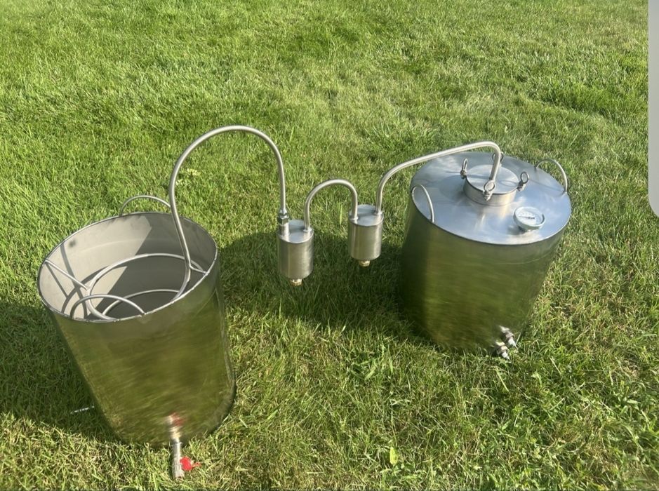 Дистилятор 30 літрів під непроточну воду з двома сухопарниками