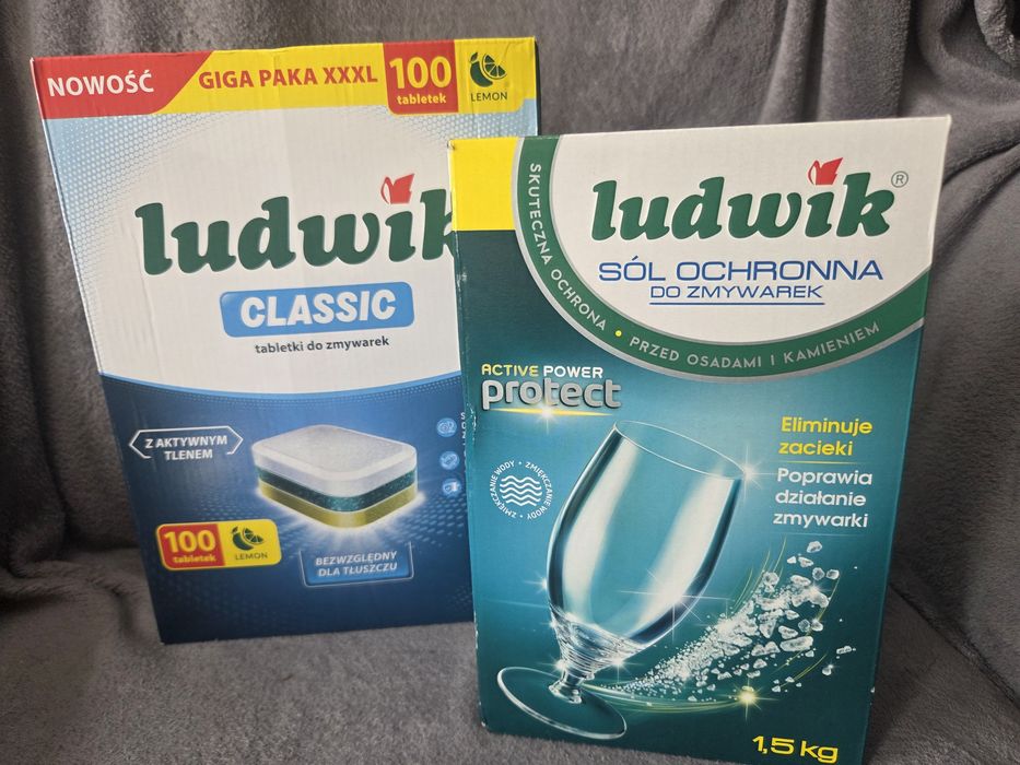 Tabletki do zmywarki i sól Ludwik