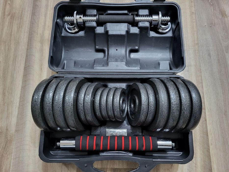 Regulowane hantle żeliwne 30 kg (2x 15 kg)