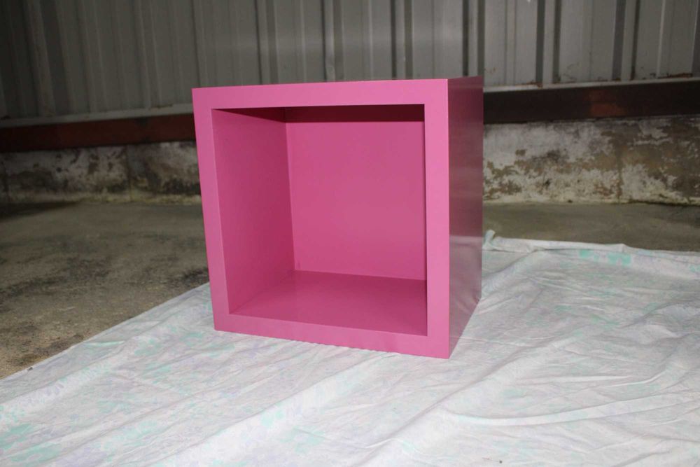 Cubos decorativos de arrumação – branco e rosa