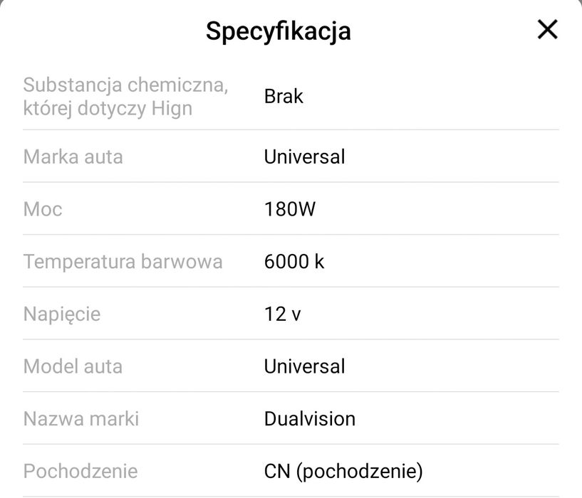 Żarówki LED H7 2x90wat.