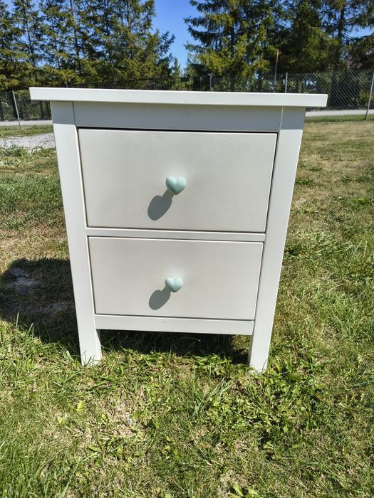 Komoda / Stolik Nocny IKEA HEMNES – 2 szuflady, biała