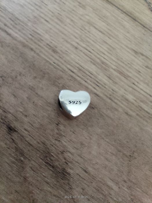 Charms serce srebrny