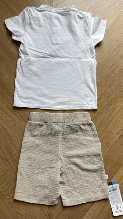 NOWE Spodenki muślinowe Evie 104 krótkie + bluzeczka