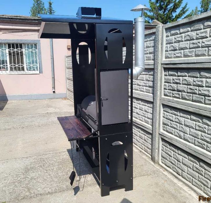 • НАДПОТУЖНИЙ! 4мм! Мангал 4в1 з Коптильнею та Пічкою під Казан,Кришою