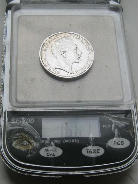 Пруссія, 3 марки 1910 р. Вільгельм II.Срібло.Оригинал.