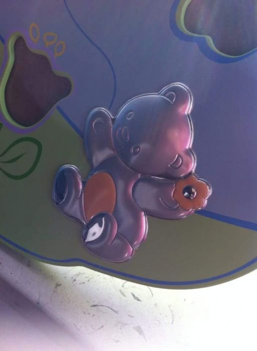 Moldura bebé com urso em prata