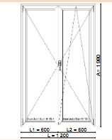 Vendo de Portas de Alumínio Branco de duas folhas, com vidro duplo.